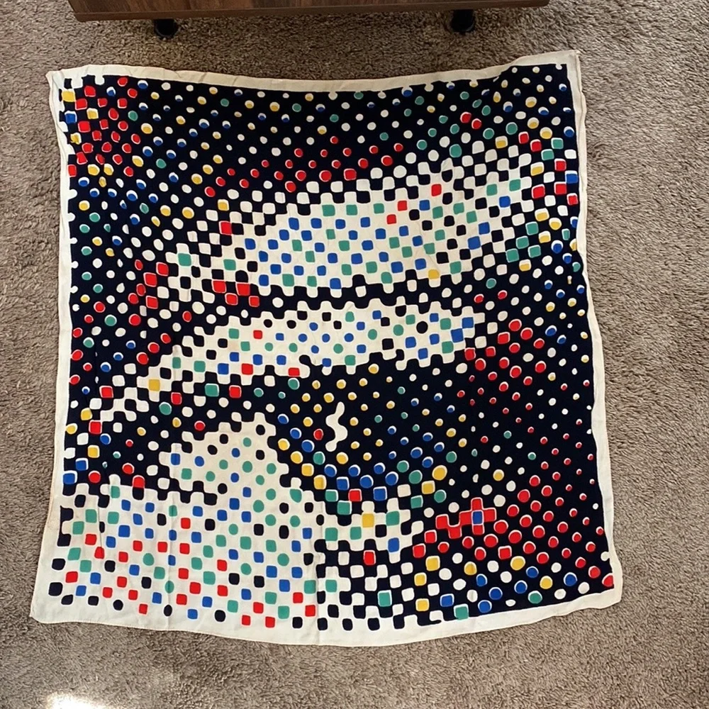 Unique MCM Optical Illusion Eye Print Rayon Crepe Scarf